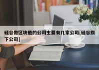 硅谷做区块链的公司主要有几家公司[硅谷旗下公司]